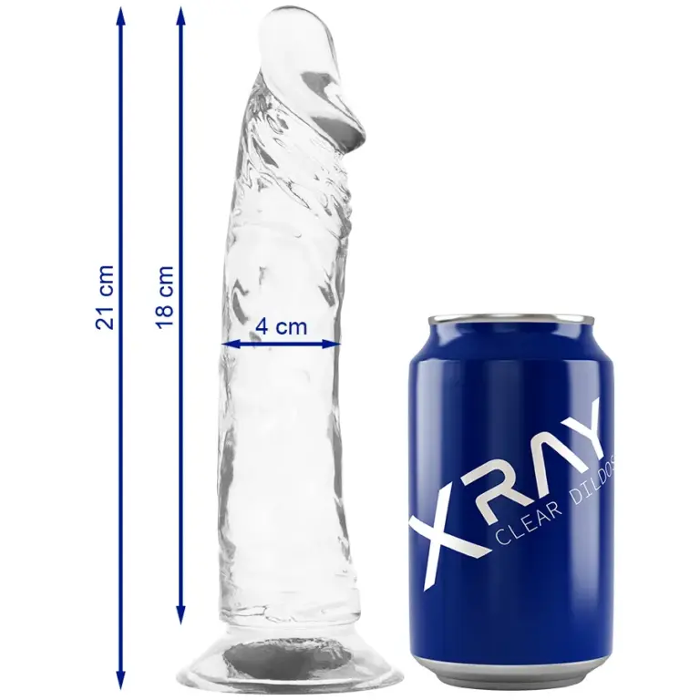 X RAY - Dildo Transparente de 21 cm para Placer Inigualable