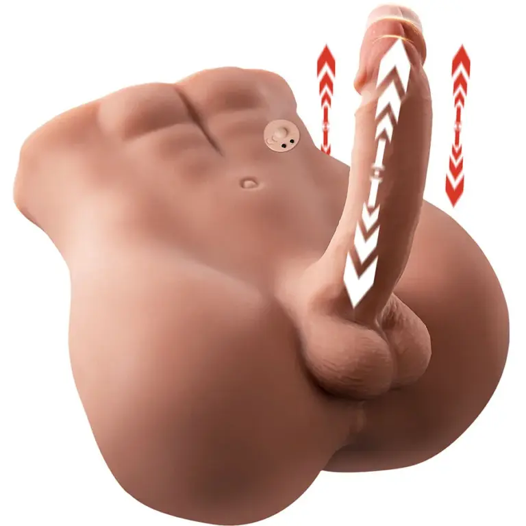 XISE - Dildo y masturbador anal realista con thrusting 18 cm