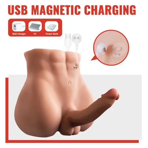 XISE - Dildo y masturbador anal realista con thrusting 18 cm - Imagen 2