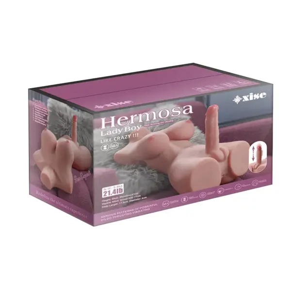XISE - Hermosa Lady Boy Torso Femenino con Dildo Vibrante y Thrusting 49 cm - Imagen 12