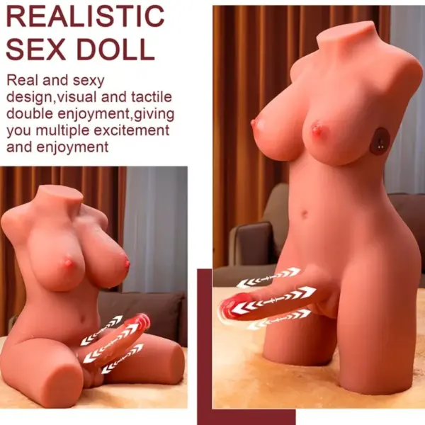 XISE - Miah Lady Boy Torso Femenino con Dildo y Vibración Avanzada - Imagen 11