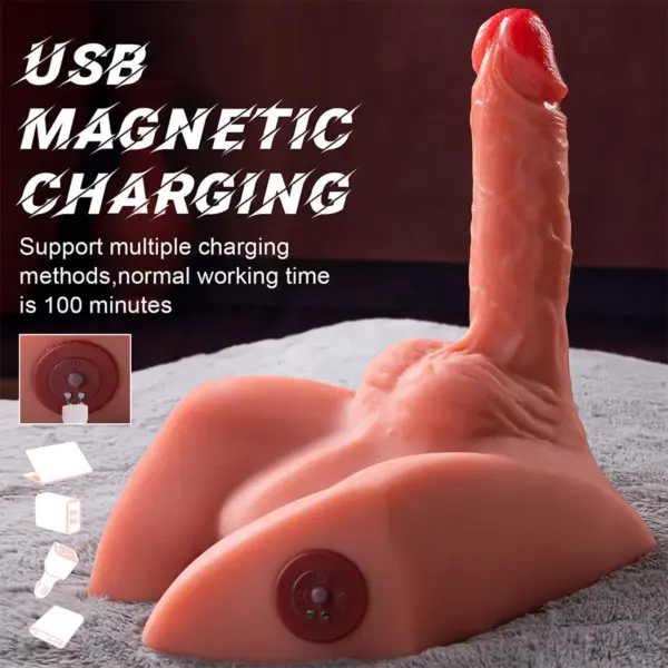 XISE - Masturbador Dildo y Ano Realista con Thrusting 15 cm - Imagen 10