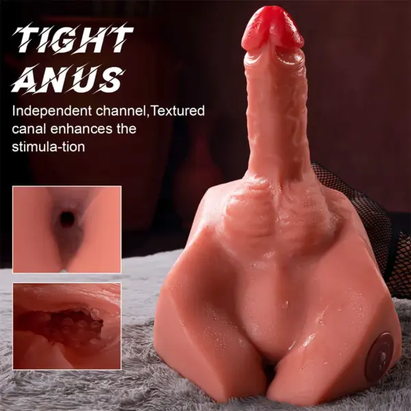 XISE - Masturbador Dildo y Ano Realista con Thrusting 15 cm - Imagen 12
