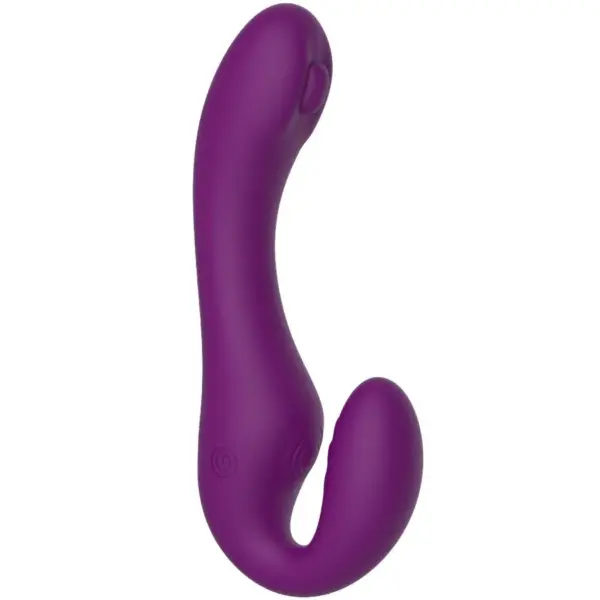 XOCOON - Strapless Strap-On Vibrador 2 en 1 con Control Remoto Morado - Imagen 12