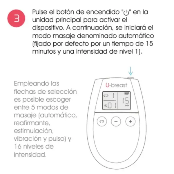 U-Breast - Dispositivo de electroestimulación para aumento de senos - Imagen 4