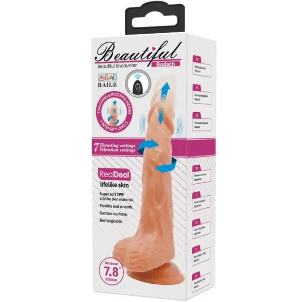 Baile - Bodach Vibrador Realista con Ventosa Control Remoto - Imagen 7