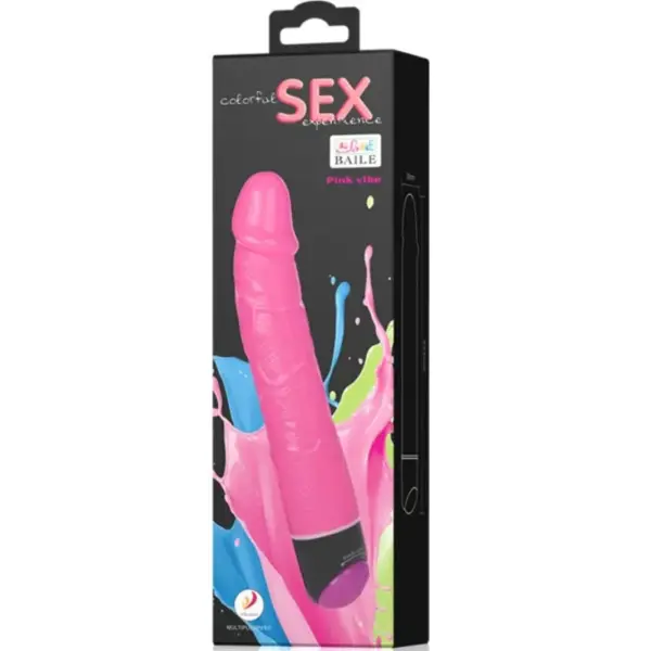 BAILE - Vibrador Realístico Colorful Rosa 23 cm - Imagen 7