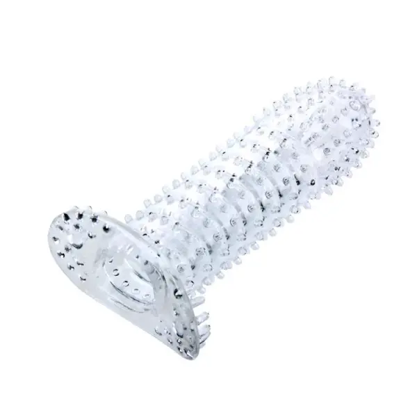 BAILE - Funda para pene con puntos estimulantes morado 14 cm