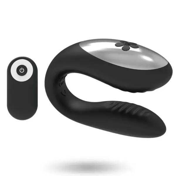 BRILLY GLAM - Vibrador para parejas con control remoto negro - Imagen 3
