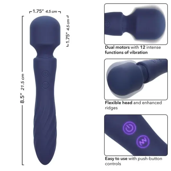 CalExotics - Charisma Mystique Masajeador Doble Motor Morado - Imagen 8