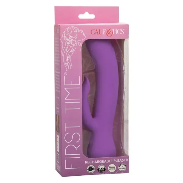 CALEXOTICS - First Time Vibrador Complaciente Recargable Morado - Imagen 10
