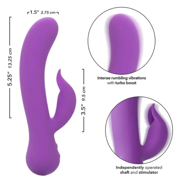 CALEXOTICS - First Time Vibrador Complaciente Recargable Morado - Imagen 7