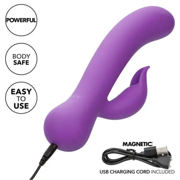 CALEXOTICS - First Time Vibrador Complaciente Recargable Morado - Imagen 8