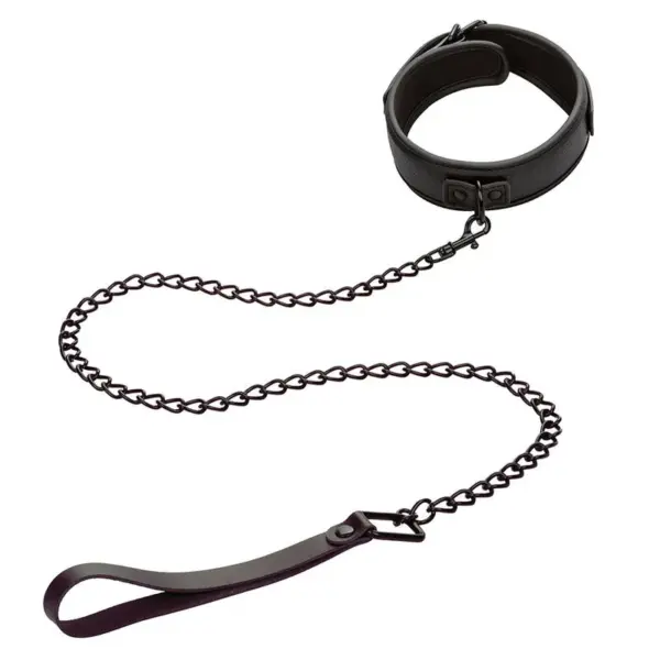 CALEXOTICS - Collar y Correa de Cuero Ajustable Negro para BDSM - Imagen 2