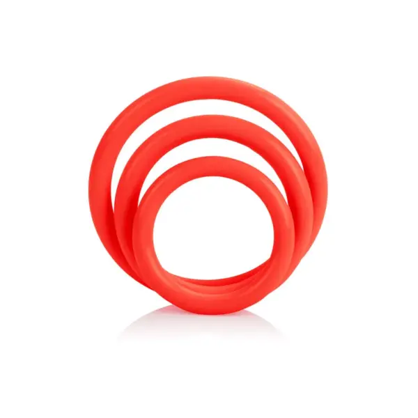 CALEXOTICS - Set Tres Anillas Erección Rojo para Placer Duradero - Imagen 2
