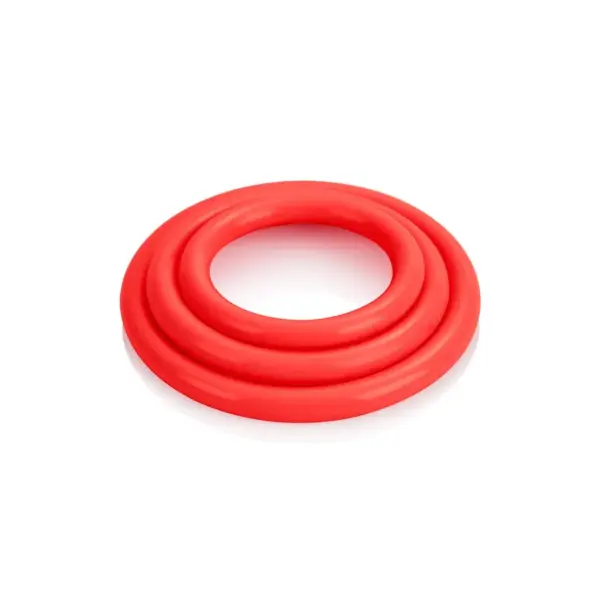 CALEXOTICS - Set Tres Anillas Erección Rojo para Placer Duradero - Imagen 3