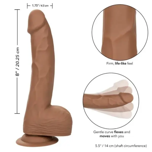 Calexotics - Silicone Studs 20.32 cm Brown: Disfruta del Placer Realista - Imagen 2