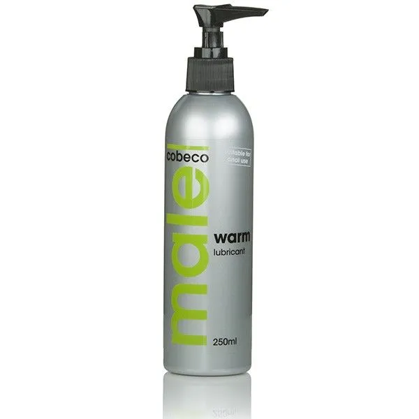 Cobeco - Male Lubricante Efecto Calor 250 ML para una Experiencia Intensa