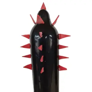 CONDOMERIE - PRESERVATIVO DECORATIVO PINTADO A MANO CACTUS NEGRO XL