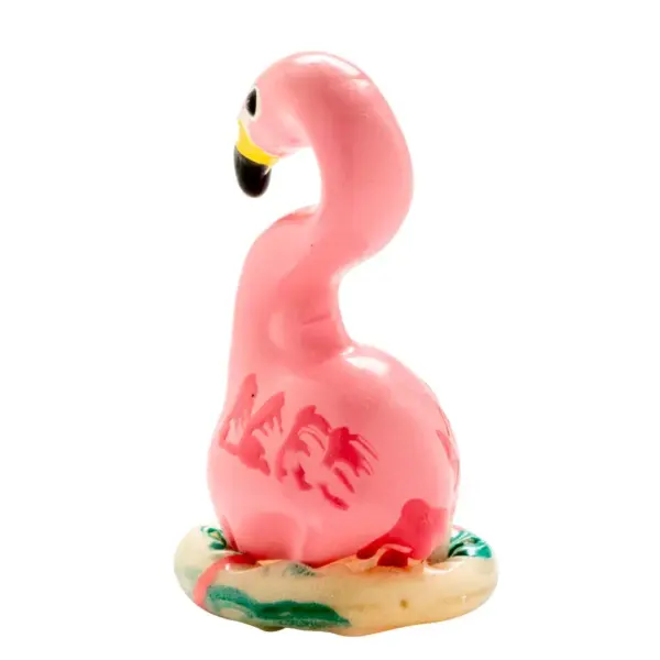 CONDOMERIE - PRESERVATIVO DECORATIVO PINTADO A MANO FLAMENCO ROSA - Imagen 3