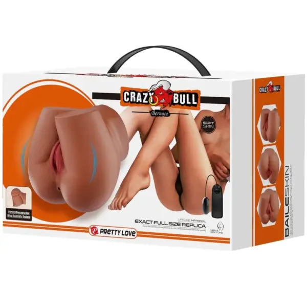 CRAZY BULL - Masturbador trasero vibrador con vagina y ano realista - Imagen 12