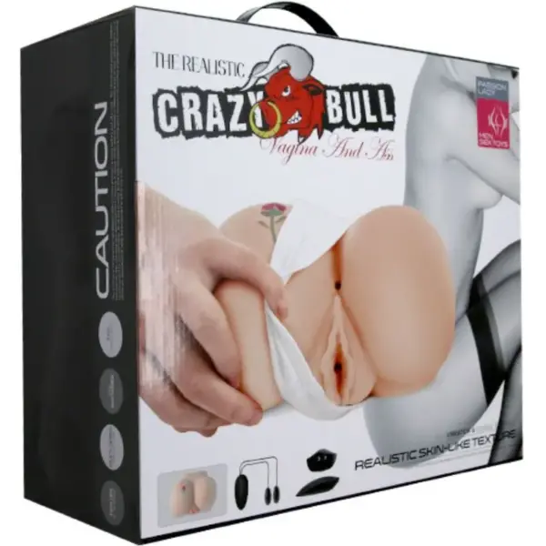 Crazy Bull - Vagina y ano con tatuaje realísticos y vibración - Imagen 11