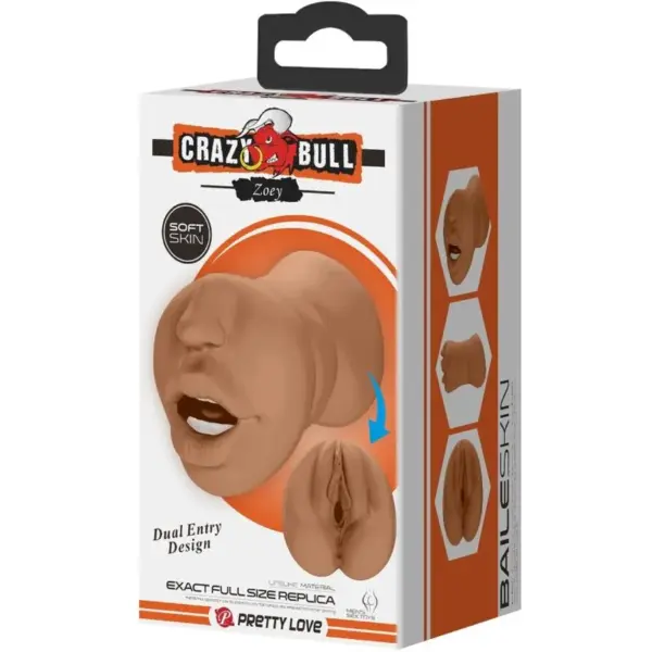 CRAZY BULL - Zoey Masturbador Doble Boca & Vagina Natural - Imagen 6