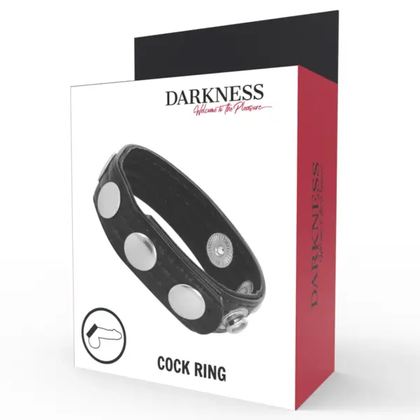 DARKNESS - Anillo de Ereción de Piel Ajustable y Duradero - Imagen 4