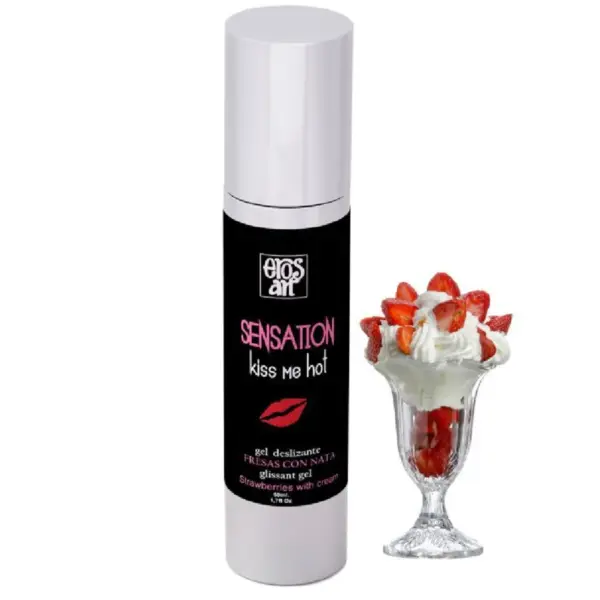 EROS-ART - Lubricante Natural Fresas con Nata 50 ml