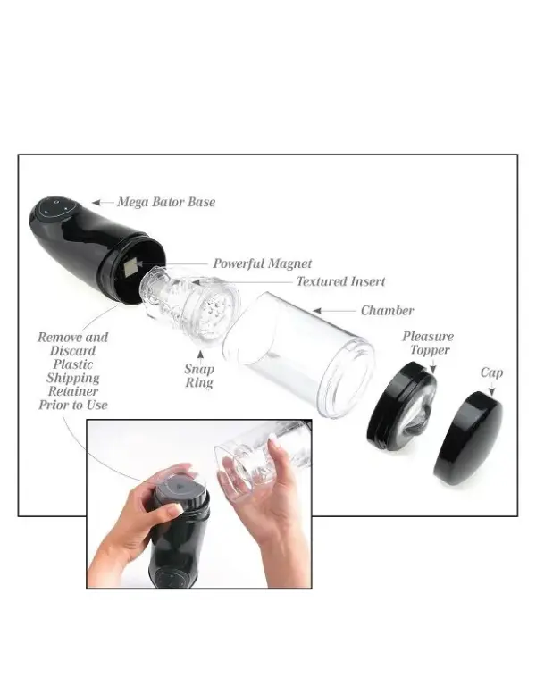 EXTREME TOYZ - PDX MEGA BATOR USB MASTURBADOR MASCULINO ANO NEGRO - Imagen 6