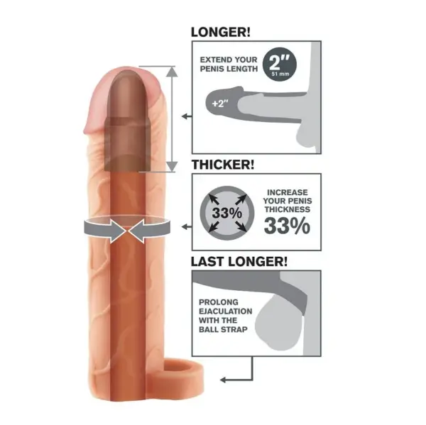 Fantasy X-Tensions - Perfect 2 Extensión Pene con Correa - Imagen 2