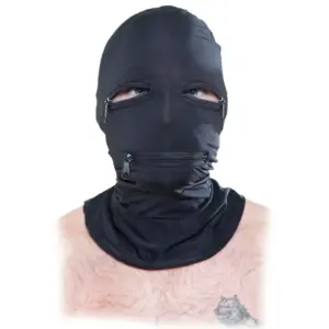 Fetish Fantasy Series - Pasamontañas con cremalleras negro
