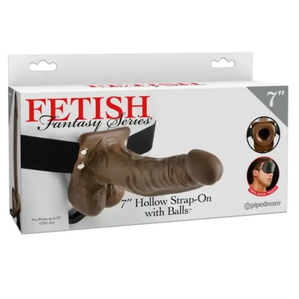Fetish Fantasy Series - Strap-On Hueco con Testículos 17.8 cm para Placer Sin Límites - Imagen 2