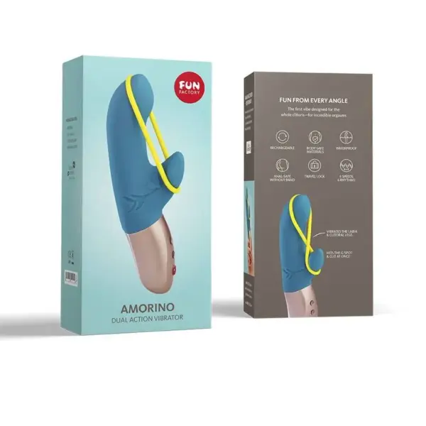 FUN FACTORY - AMORINO Gasolina/Amarillo Fluo - MiniVibrador Erótico - Imagen 2