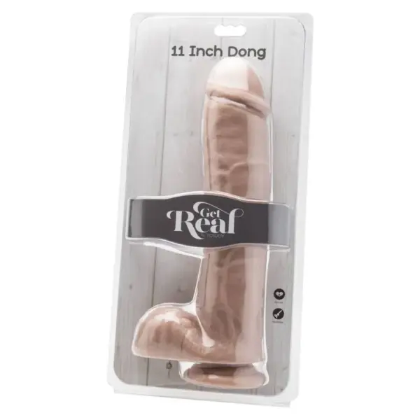 Get Real - Dildo 28 cm con testículos natural - Imagen 2