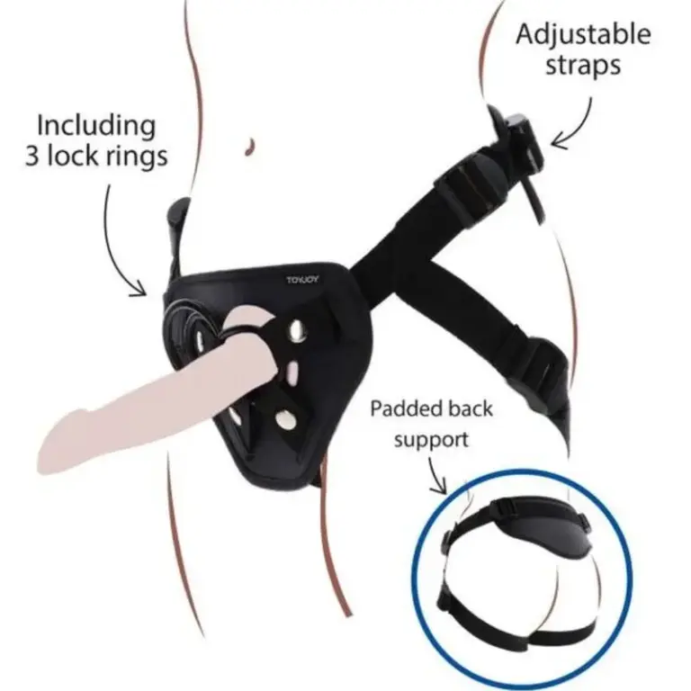 GET REAL - Strap-On Deluxe Harnés Negro para Juegos de Rol