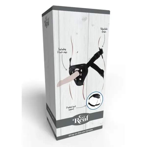 GET REAL - Strap-On Deluxe Harnés Negro para Juegos de Rol - Imagen 9