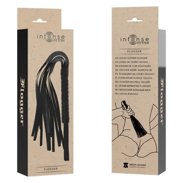 INTENSE - Látigo de cuero vegano para exploraciones sensuales - Imagen 5