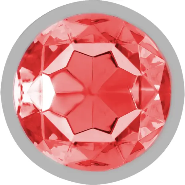 INTENSE - Plug Anal Metal Aluminio con Cristal Rojo Talla S - Imagen 3