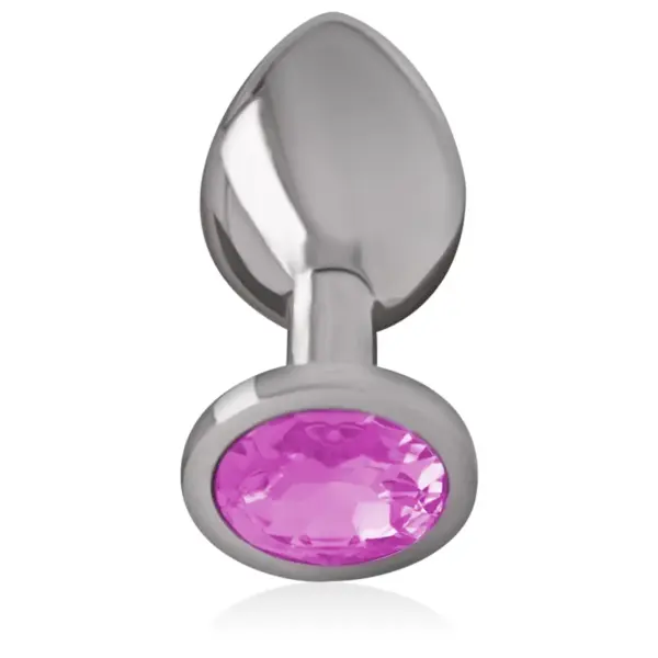 INTENSE - Plug Anal Metal Aluminio con Cristal Rosa Talla S - Imagen 2