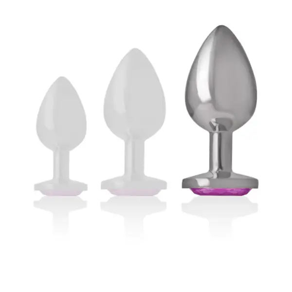Intense - Plug Anal Metal Aluminio Corazón Rosa Talla L - Imagen 5