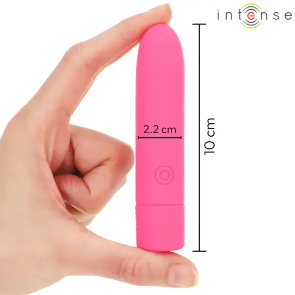 INTENSE - Bala vibradora recargable por USB rosa con 8 vibraciones - Imagen 4