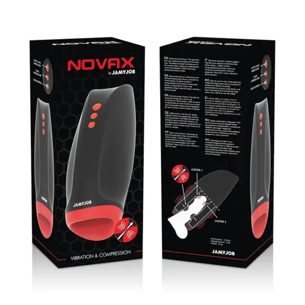 JAMYJOB - Novax Masturbador con Vibración y Compresión para Placer Masculino - Imagen 7
