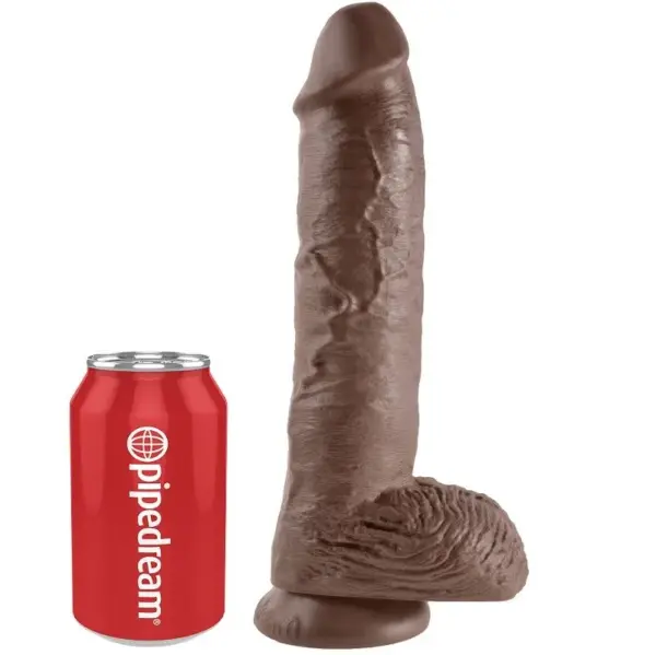 KING COCK - 10 PENE REALÍSTICO MARRÓN 26.5 CM - Imagen 3