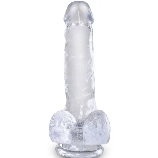 King Cock - Clear Pene Realístico con Testículos 13.5 cm Transparente - Imagen 2