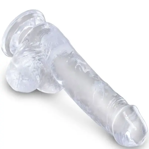 King Cock - Clear Pene Realístico con Testículos 13.5 cm Transparente - Imagen 3