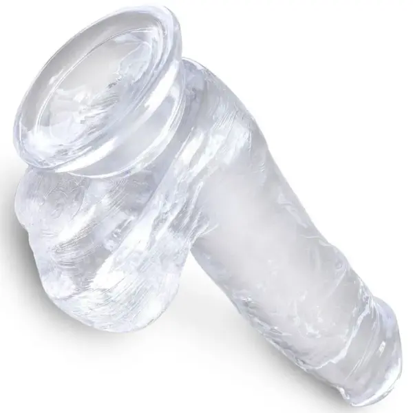 King Cock - Clear Pene Realístico con Testículos 13.5 cm Transparente - Imagen 4