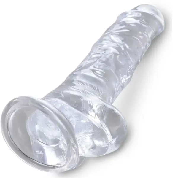 King Cock - Pene Realista Transparente 16.5 cm con Testículos - Imagen 4