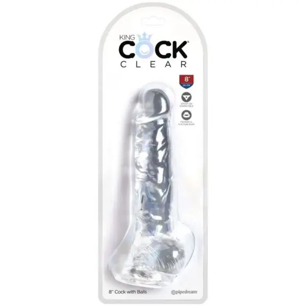 King Cock - Pene Realista Transparente 16.5 cm con Testículos - Imagen 5