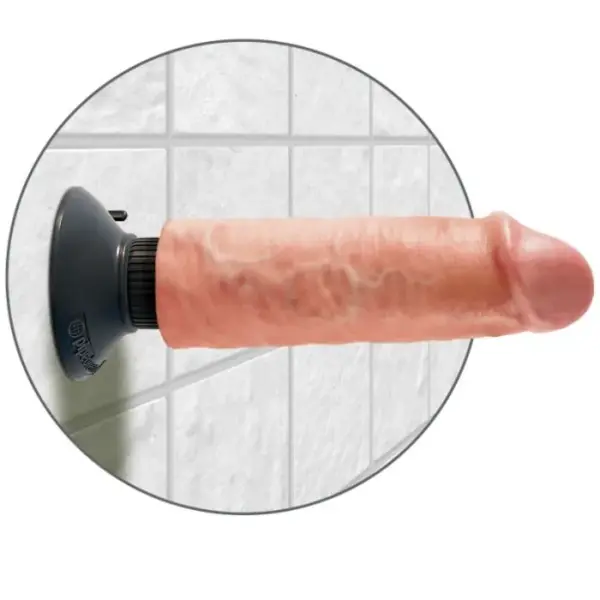 KING COCK - Dildo vibrador 15.24 cm natural - Imagen 5